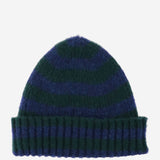 BEANIE IN LANA A RIGHE HARDWORKING BLUE HOWLIN 