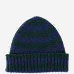 BEANIE IN LANA A RIGHE HARDWORKING BLUE HOWLIN 