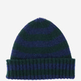 BEANIE IN LANA A RIGHE HARDWORKING BLUE HOWLIN 