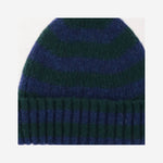 BEANIE IN LANA A RIGHE HARDWORKING BLUE HOWLIN 