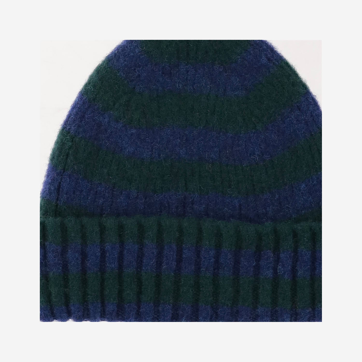 BEANIE IN LANA A RIGHE HARDWORKING BLUE HOWLIN 