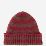 BEANIE IN LANA A RIGHE HARDWORKING CHERRYGLOW HOWLIN 