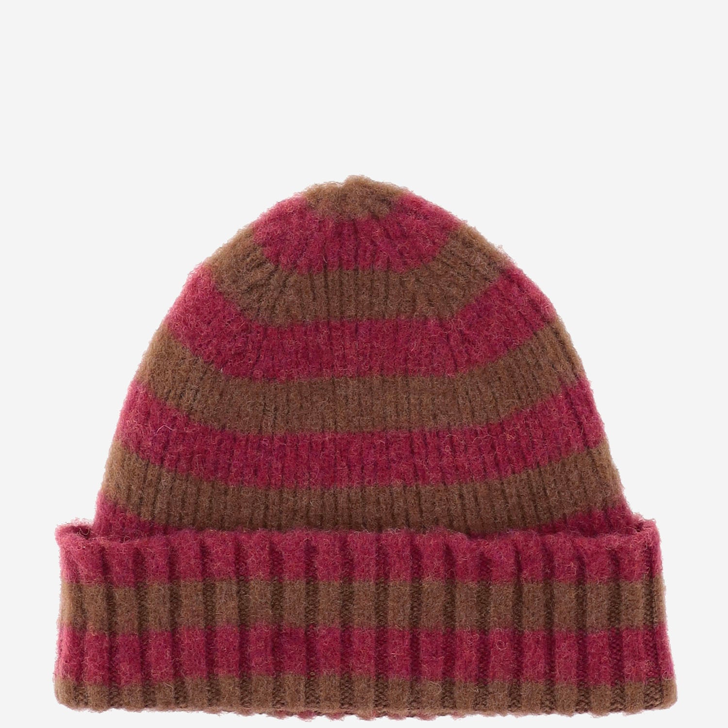BEANIE IN LANA A RIGHE HARDWORKING CHERRYGLOW HOWLIN 