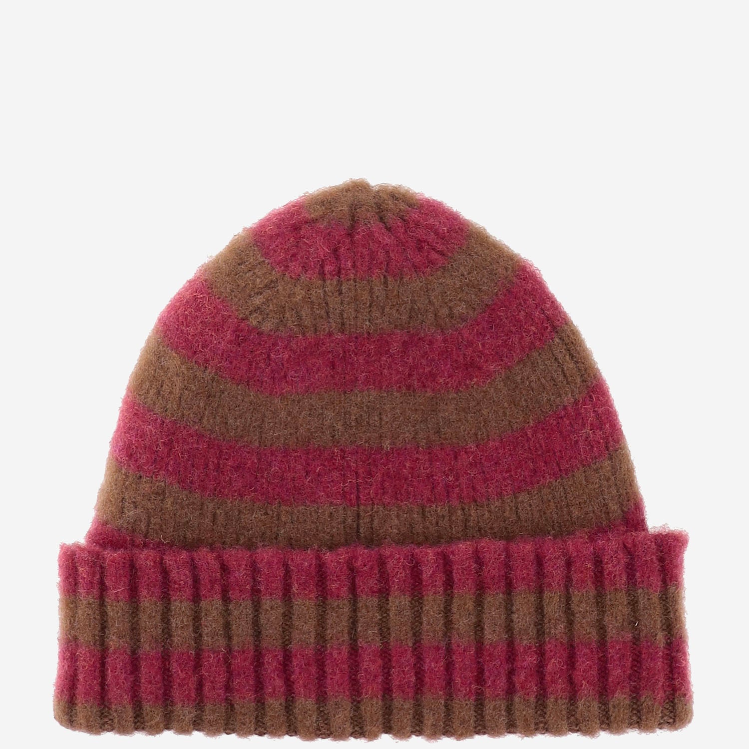 BEANIE IN LANA A RIGHE HARDWORKING CHERRYGLOW HOWLIN 
