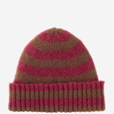 BEANIE IN LANA A RIGHE HARDWORKING CHERRYGLOW HOWLIN 