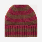 BEANIE IN LANA A RIGHE HARDWORKING CHERRYGLOW HOWLIN 