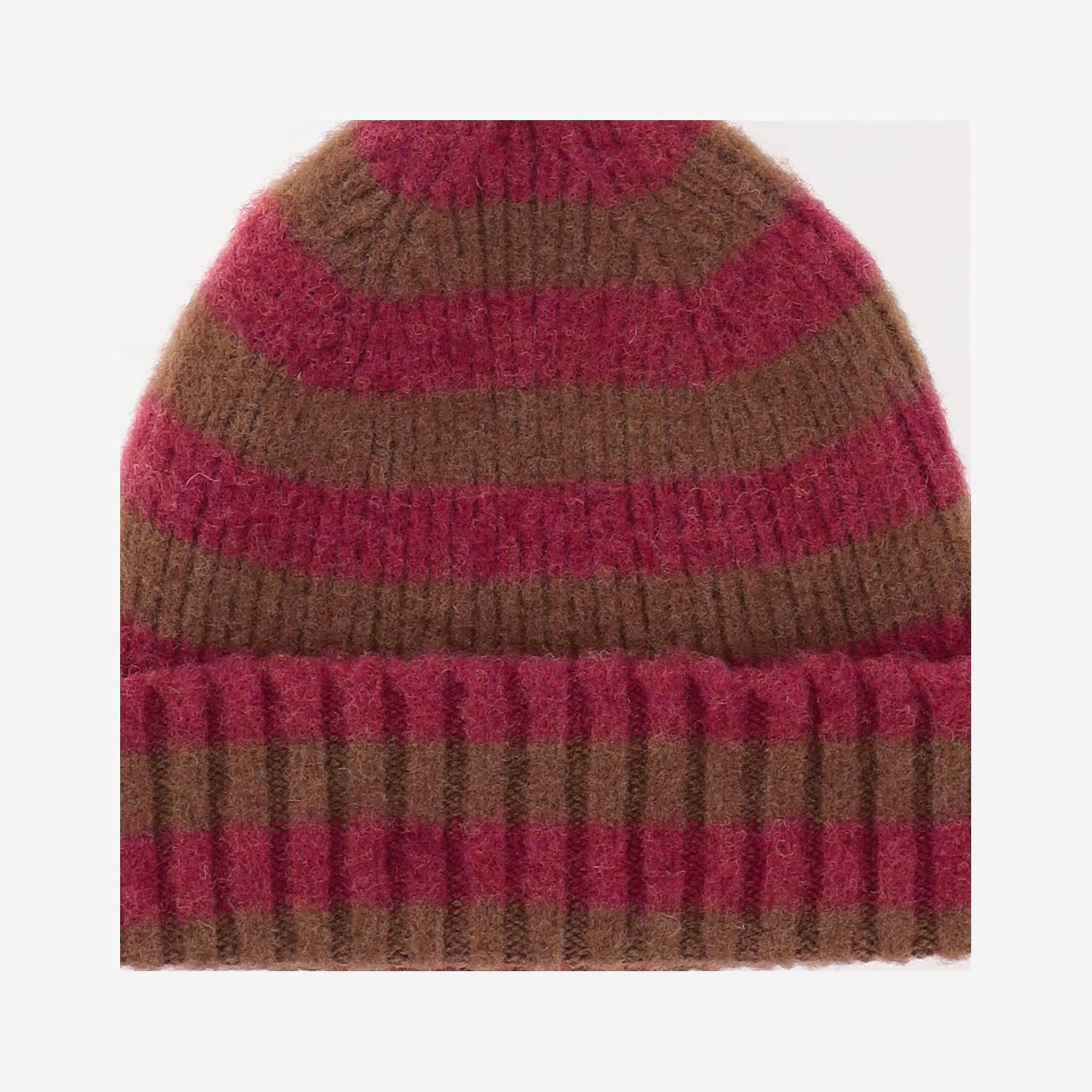 BEANIE IN LANA A RIGHE HARDWORKING CHERRYGLOW HOWLIN 