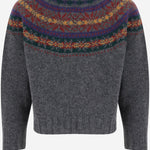 MAGLIA IN LANA CON MOTIVO JACQUARD LIVINGINTHELIGHT OXFORD HOWLIN 