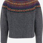 MAGLIA IN LANA CON MOTIVO JACQUARD LIVINGINTHELIGHT OXFORD HOWLIN 