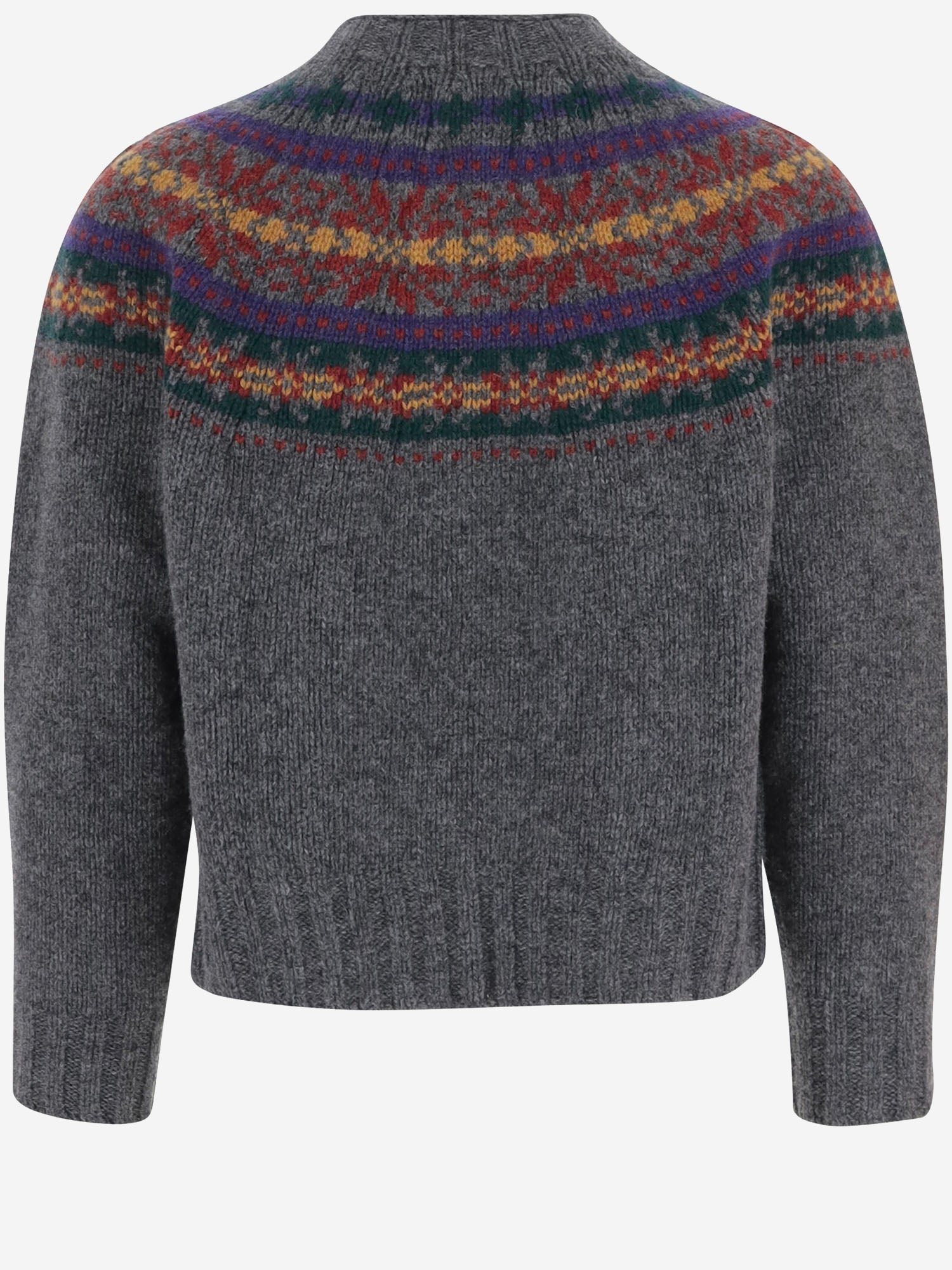 MAGLIA IN LANA CON MOTIVO JACQUARD LIVINGINTHELIGHT OXFORD HOWLIN 
