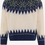 MAGLIA IN LANA CON MOTIVO JACQUARD LOVEONKNITTEDTRAIN MAGICBLUE HOWLIN 