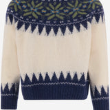 MAGLIA IN LANA CON MOTIVO JACQUARD LOVEONKNITTEDTRAIN MAGICBLUE HOWLIN 