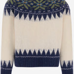MAGLIA IN LANA CON MOTIVO JACQUARD LOVEONKNITTEDTRAIN MAGICBLUE HOWLIN 