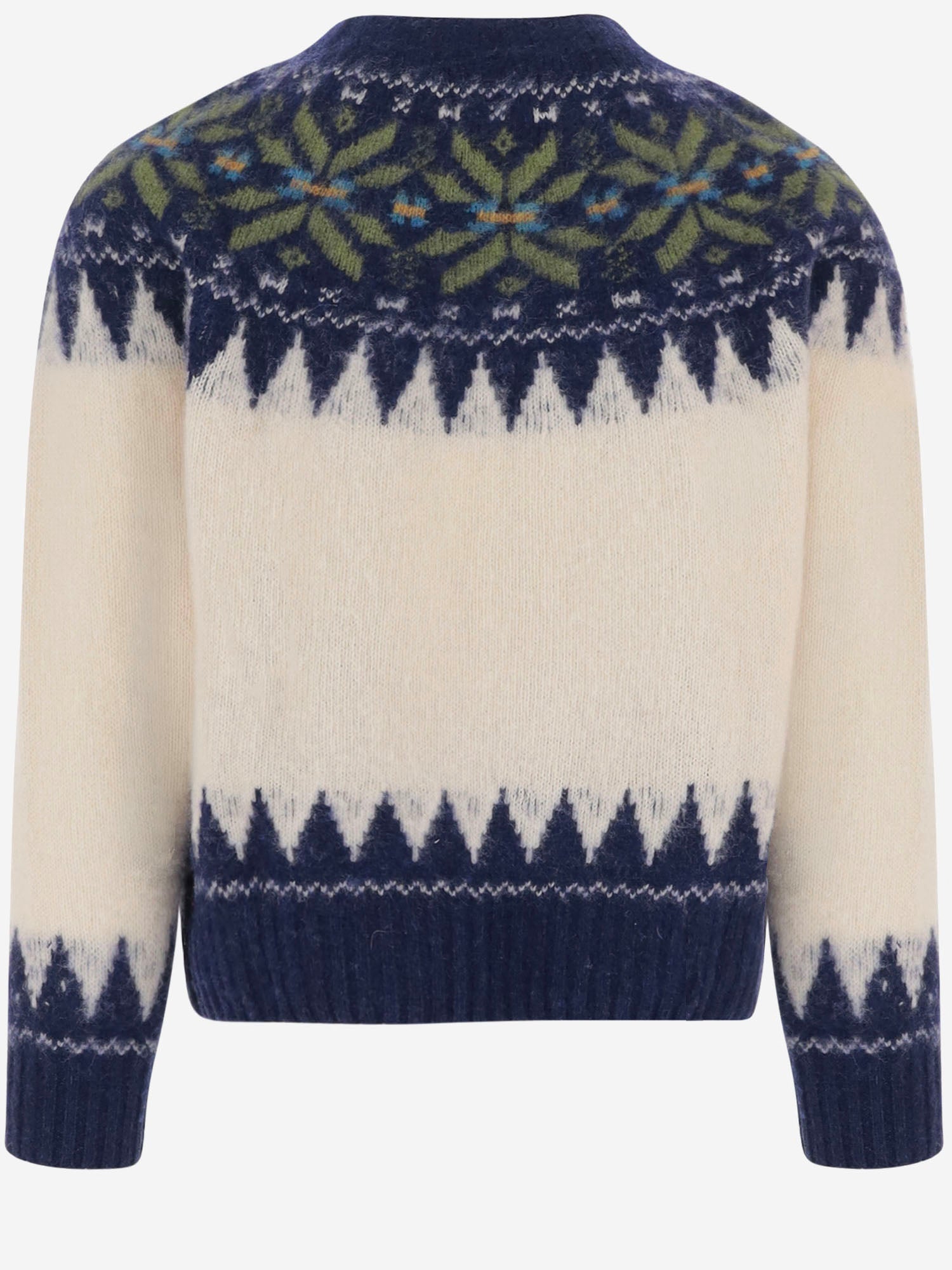 MAGLIA IN LANA CON MOTIVO JACQUARD LOVEONKNITTEDTRAIN MAGICBLUE HOWLIN 