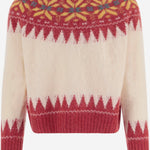 MAGLIA IN LANA CON MOTIVO JACQUARD LOVEONKNITTEDTRAIN VELVETKISS HOWLIN 