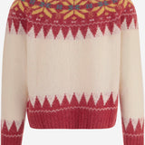 MAGLIA IN LANA CON MOTIVO JACQUARD LOVEONKNITTEDTRAIN VELVETKISS HOWLIN 