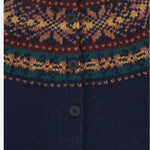 MAGLIA CARDIGAN IN LANA CON MOTIVO JACQUARD MAGICWAVES NAVY HOWLIN 