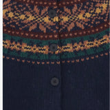 MAGLIA CARDIGAN IN LANA CON MOTIVO JACQUARD MAGICWAVES NAVY HOWLIN 
