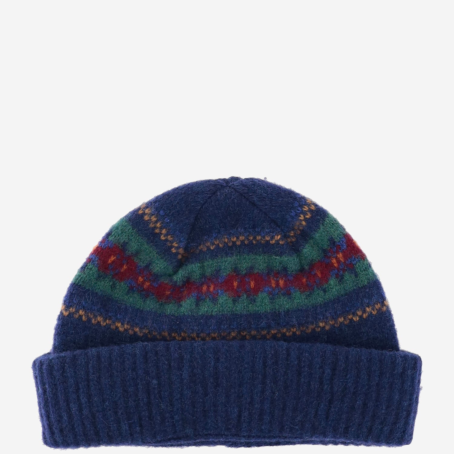 BEANIE IN LANA CON MOTIVO JACQUARD REVENGE BLUE HOWLIN 