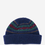 BEANIE IN LANA CON MOTIVO JACQUARD REVENGE BLUE HOWLIN 