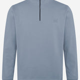 MAGLIA IN COTONE CON MEZZA ZIP 50468926 424 HUGO BOSS 