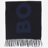 SCIARPA IN LANA CON LOGO 50527099 001 HUGO BOSS 