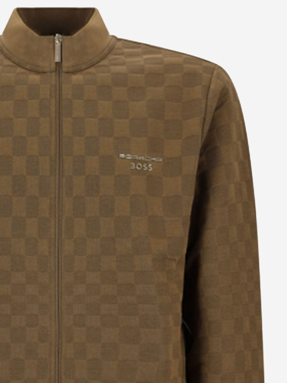 Felpa Porsche x BOSS con motivo jacquard Pasha-check 50569955 219 HUGO BOSS 