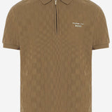 POLO IN COTONE CON MOTIVO A SCACCHI 50570908 219 HUGO BOSS 
