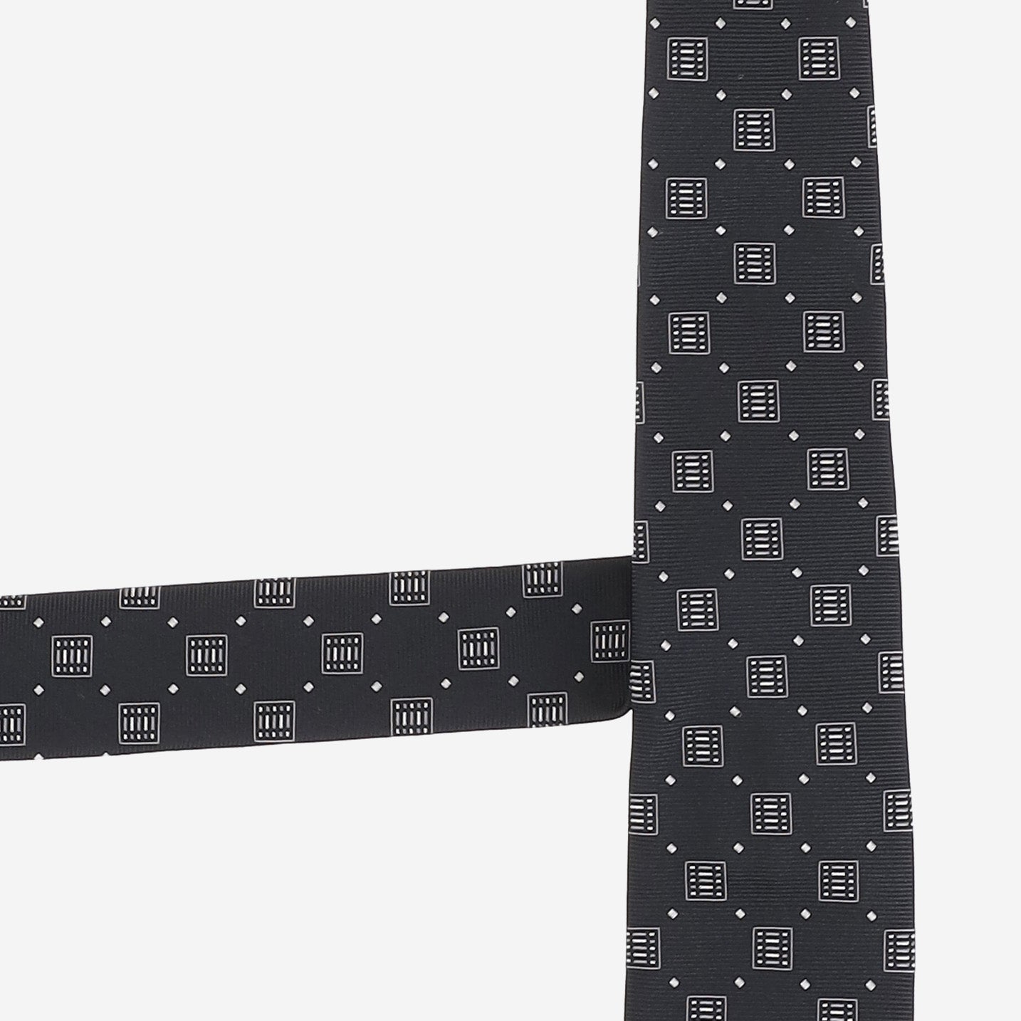 CRAVATTA IN MISTO SETA CON MOTIVO FANTASIA 50571683 001 HUGO BOSS 