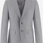 GIACCA MONOPETTO IN MISTO LANA STRETCH 50571987 030 HUGO BOSS 