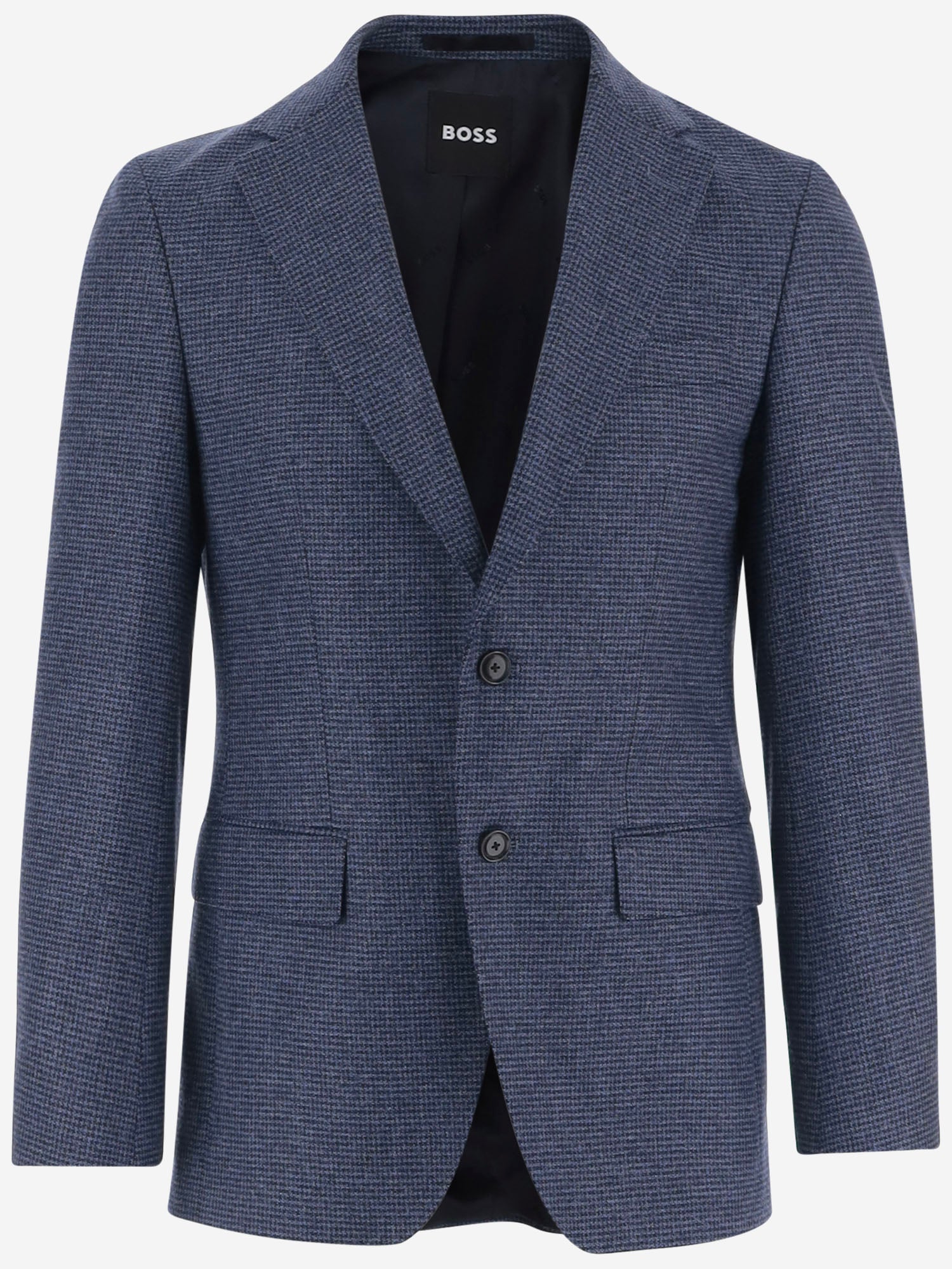 GIACCA MONOPETTO IN MISTO LANA STRETCH 50571987 405 HUGO BOSS 
