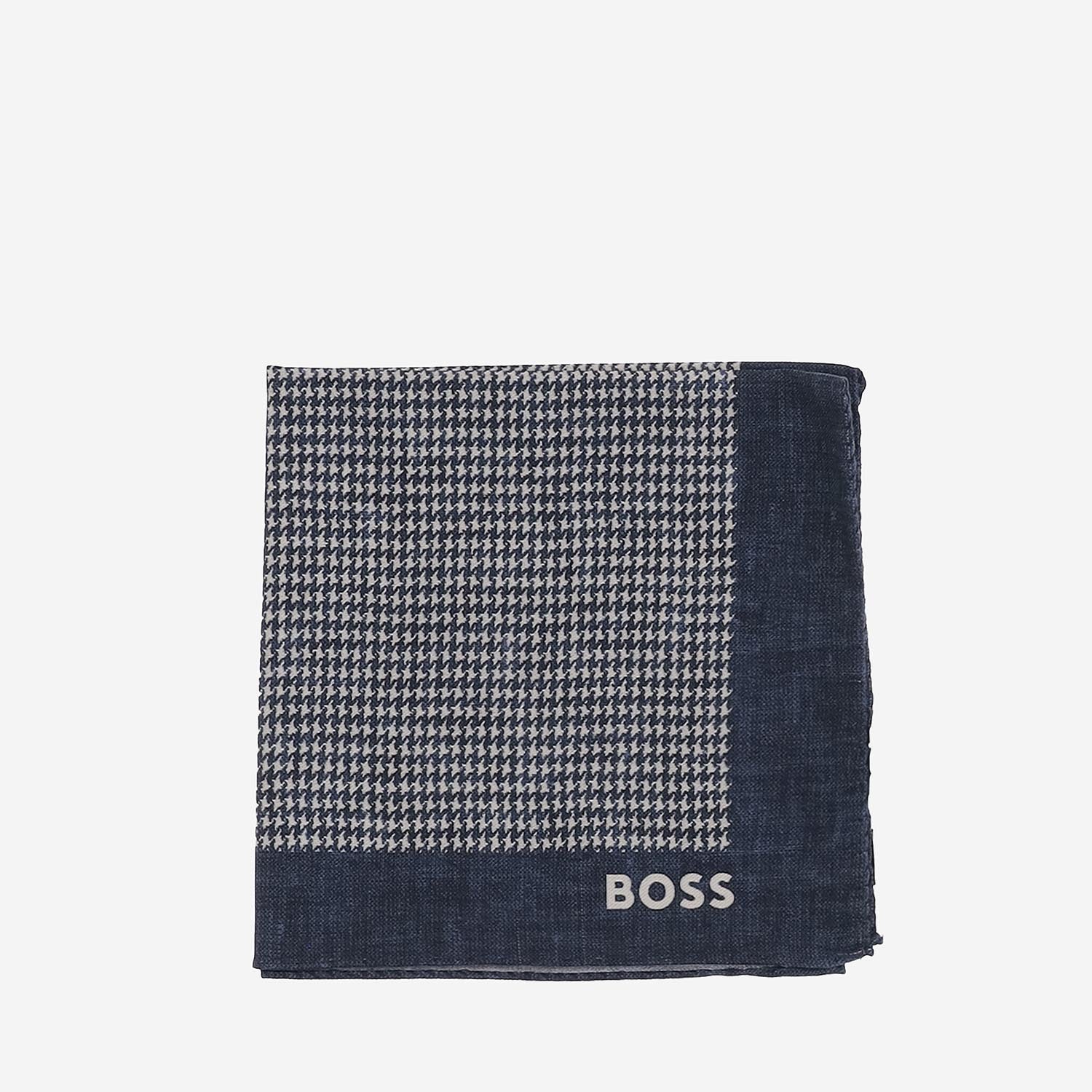 POCHETTE IN COTONE E LANA CON LOGO 50572112 479 HUGO BOSS 