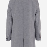 CAPPOTTO IN LANA CON MOTIVO PIED DE POULE 50574394 030 HUGO BOSS 