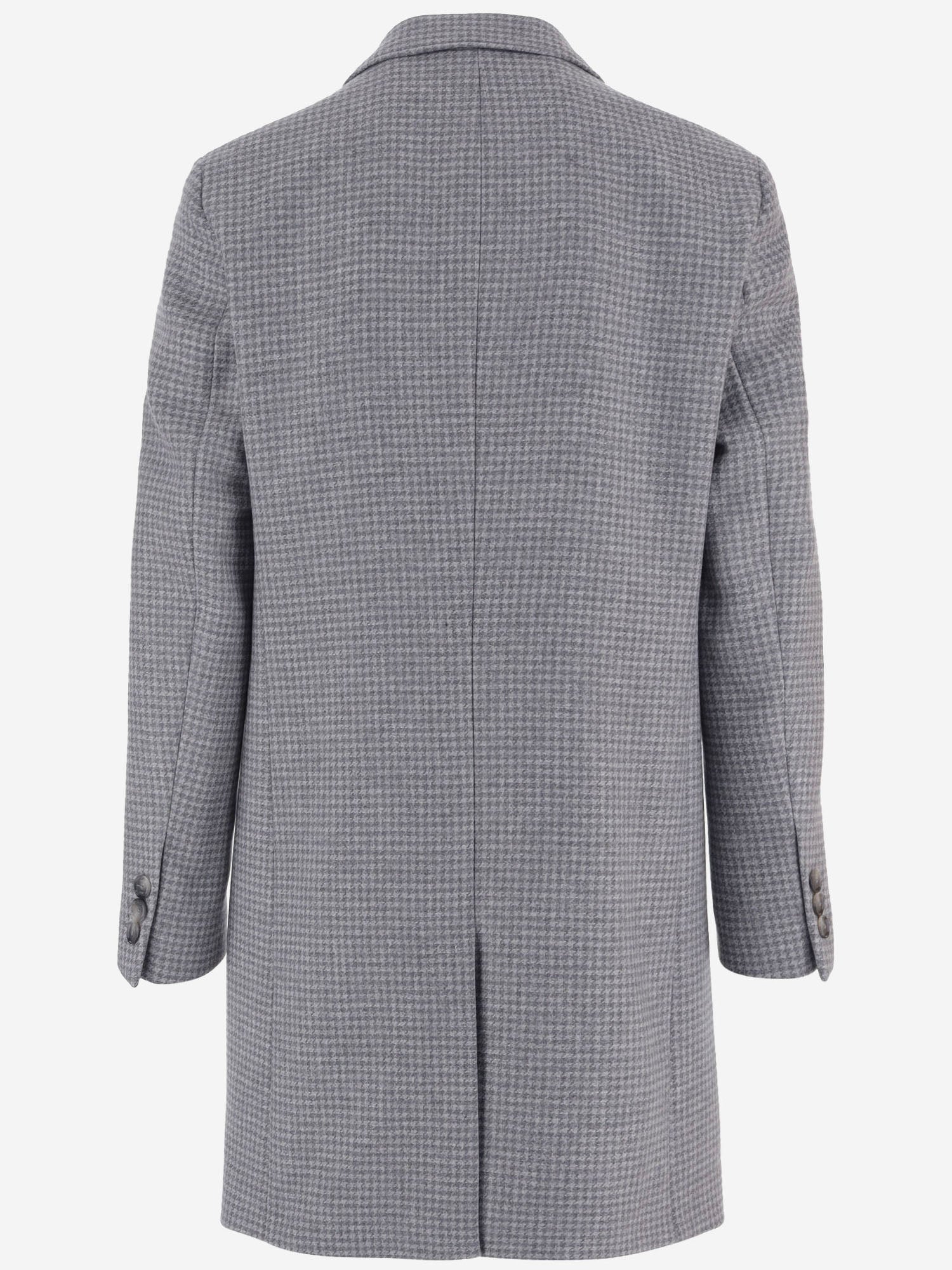 CAPPOTTO IN LANA CON MOTIVO PIED DE POULE 50574394 030 HUGO BOSS 