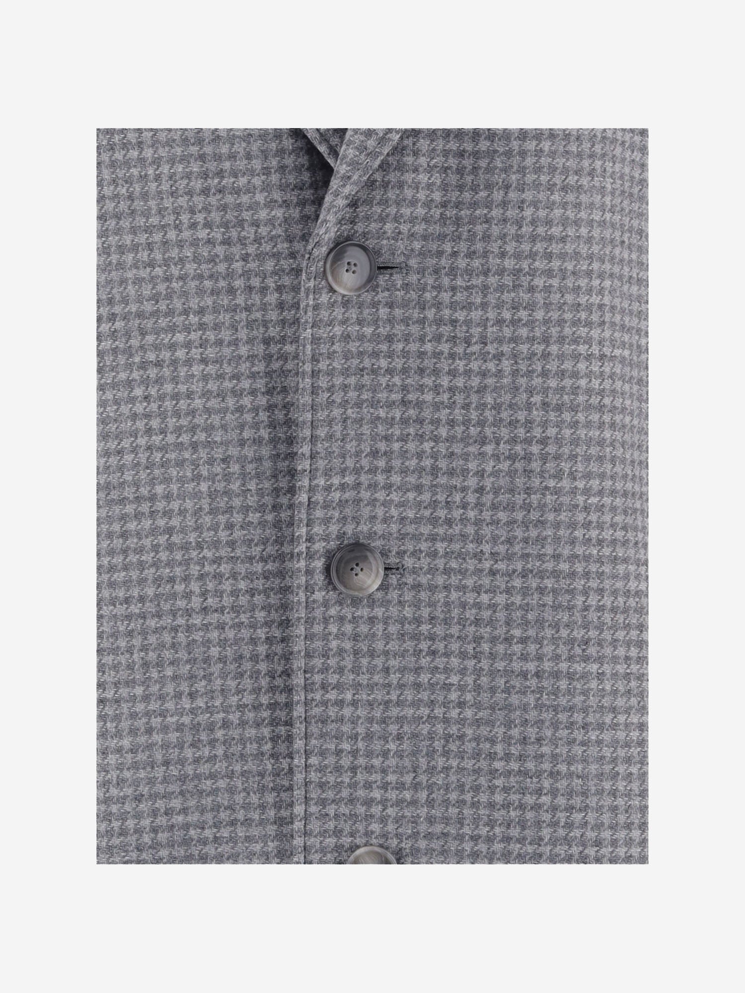 CAPPOTTO IN LANA CON MOTIVO PIED DE POULE 50574394 030 HUGO BOSS 