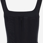 TOP IN MISTO LYCRA CON APPLICAZIONI ODILE NERO IANIRA MEDA 