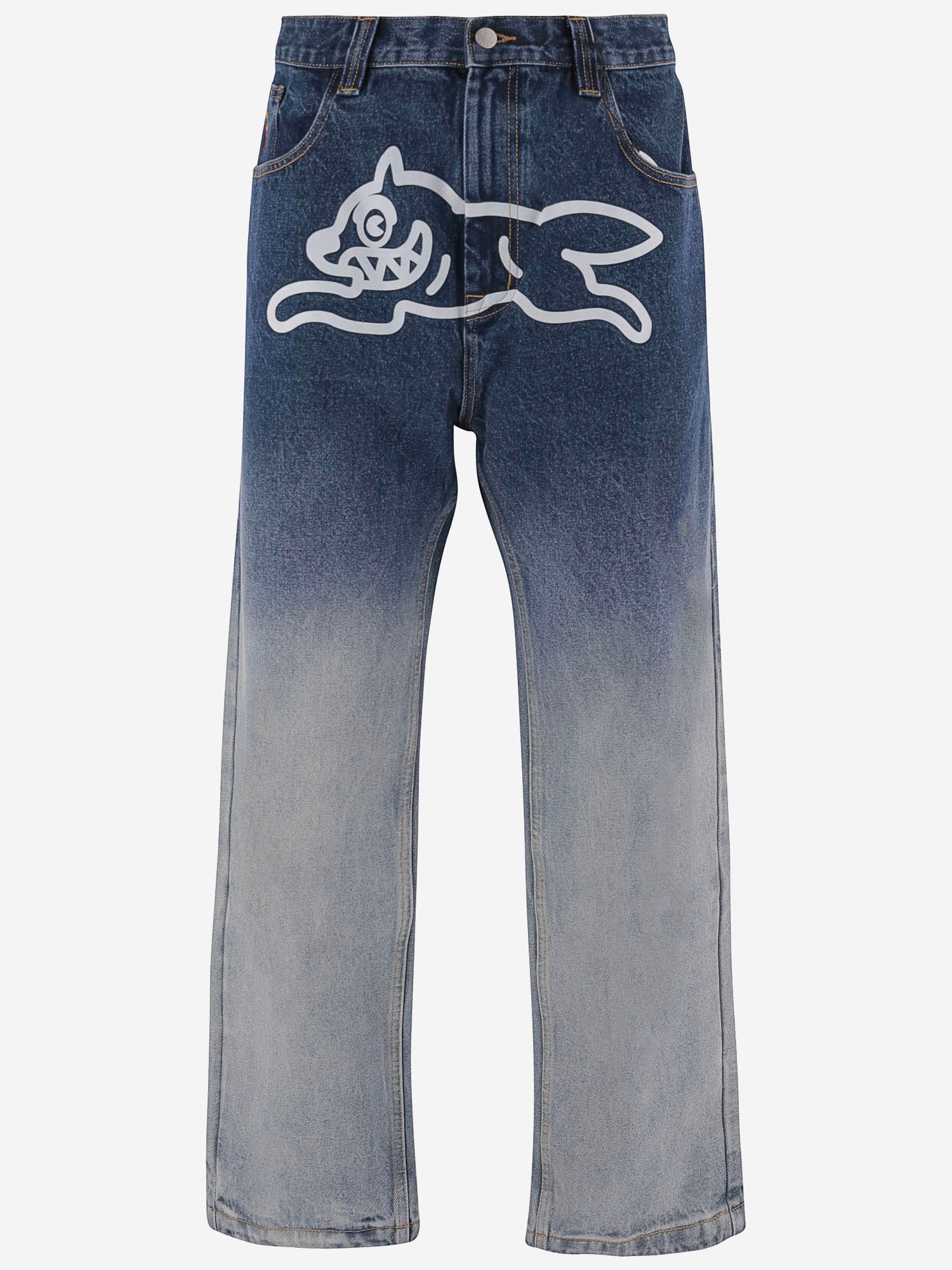 JEANS IN DENIM DI COTONE CON STAMPA ICECREAM ICDP26267 MID WASH BLUE ICECREAM 