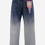 JEANS IN DENIM DI COTONE CON STAMPA ICECREAM ICDP26267 MID WASH BLUE ICECREAM 