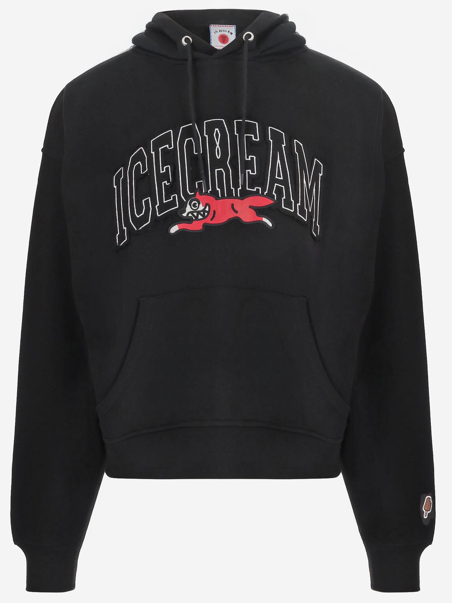 FELPA IN COTONE CON STAMPA ICE CREAM ICPH26230 BLACK ICECREAM 