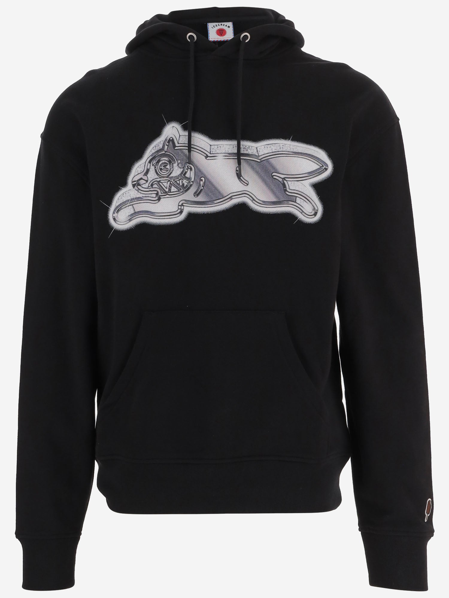 FELPA IN COTONE CON LOGO ICPH26234 BLACK ICECREAM 