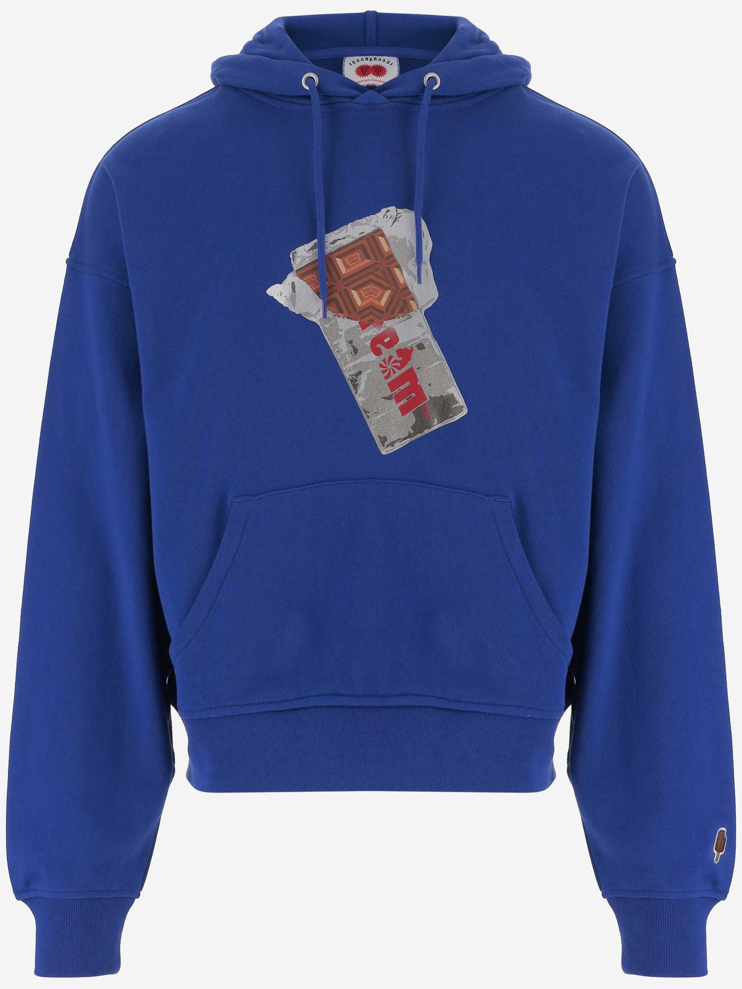 FELPA IN COTONE CON LOGO ICPH26235 BLUE ICECREAM 