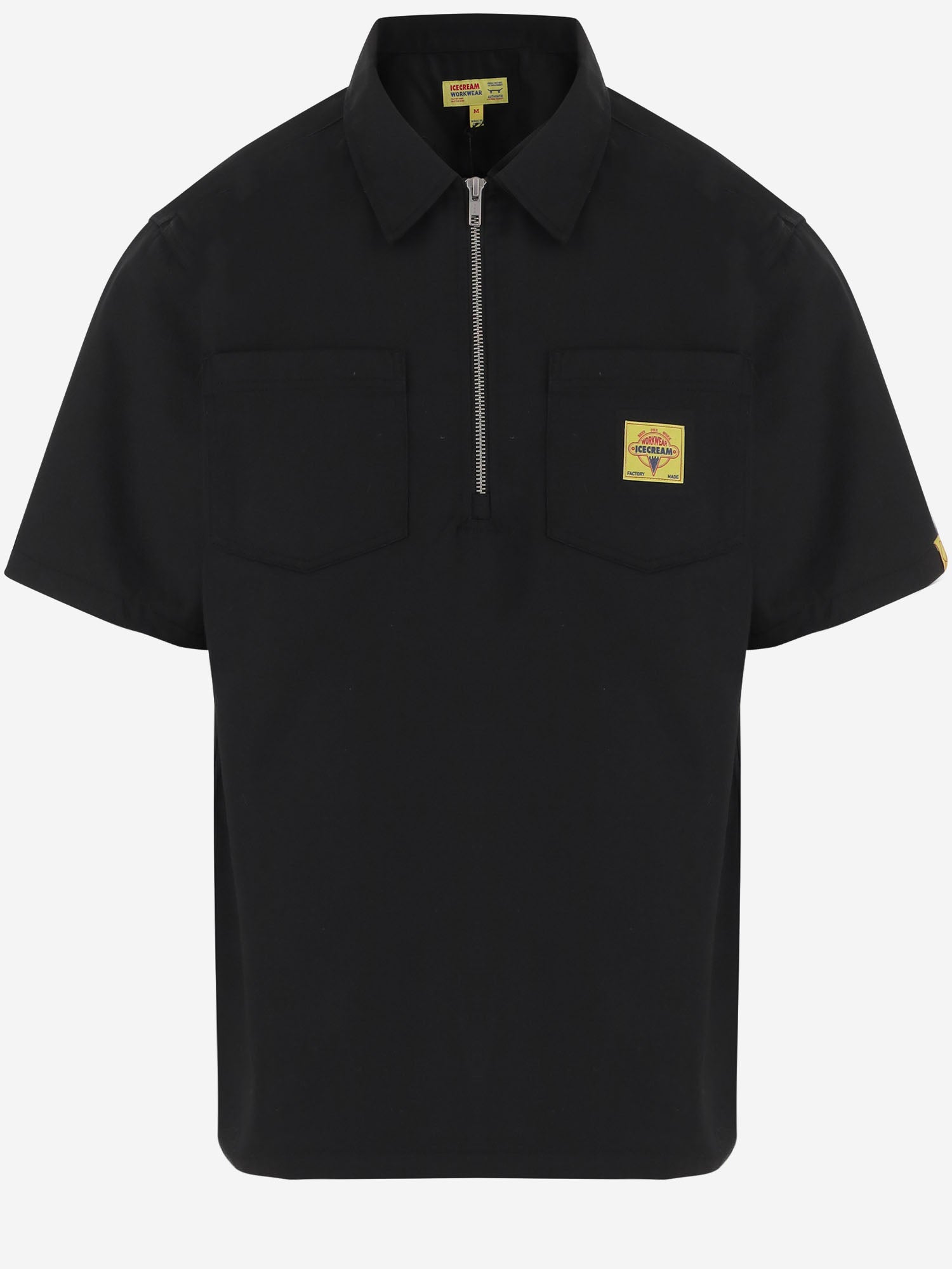 CAMICIA IN MISTO COTONE CON LOGO ICSH26222 BLACK ICECREAM 