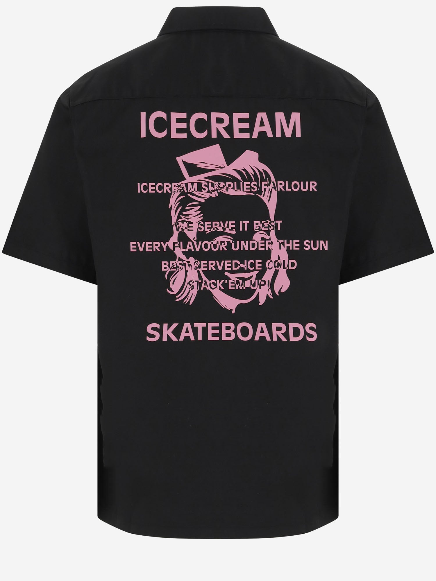 CAMICIA IN MISTO COTONE CON LOGO ICSH26222 BLACK ICECREAM 