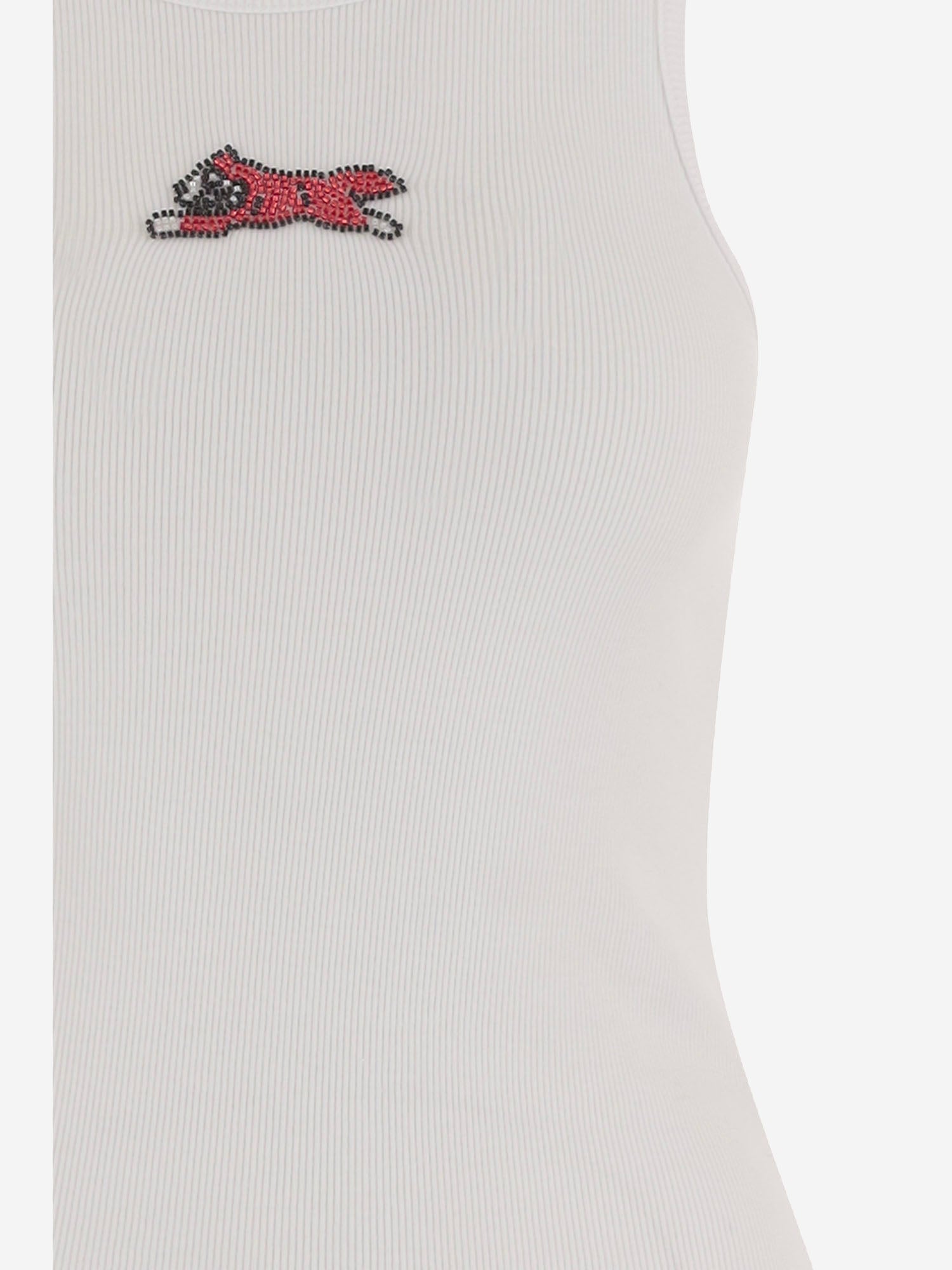 CANOTTA IN COTONE STRETCH CON RICAMO ICECREAM ICWW25319 WHITE ICECREAM 