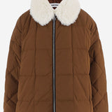 GIACCA IMBOTTITA IN MISTO COTONE CON COLLETTO IN SHEARLING SHEARLINGARCOJACKET SCOOTERBROWN IENKI IENKI 