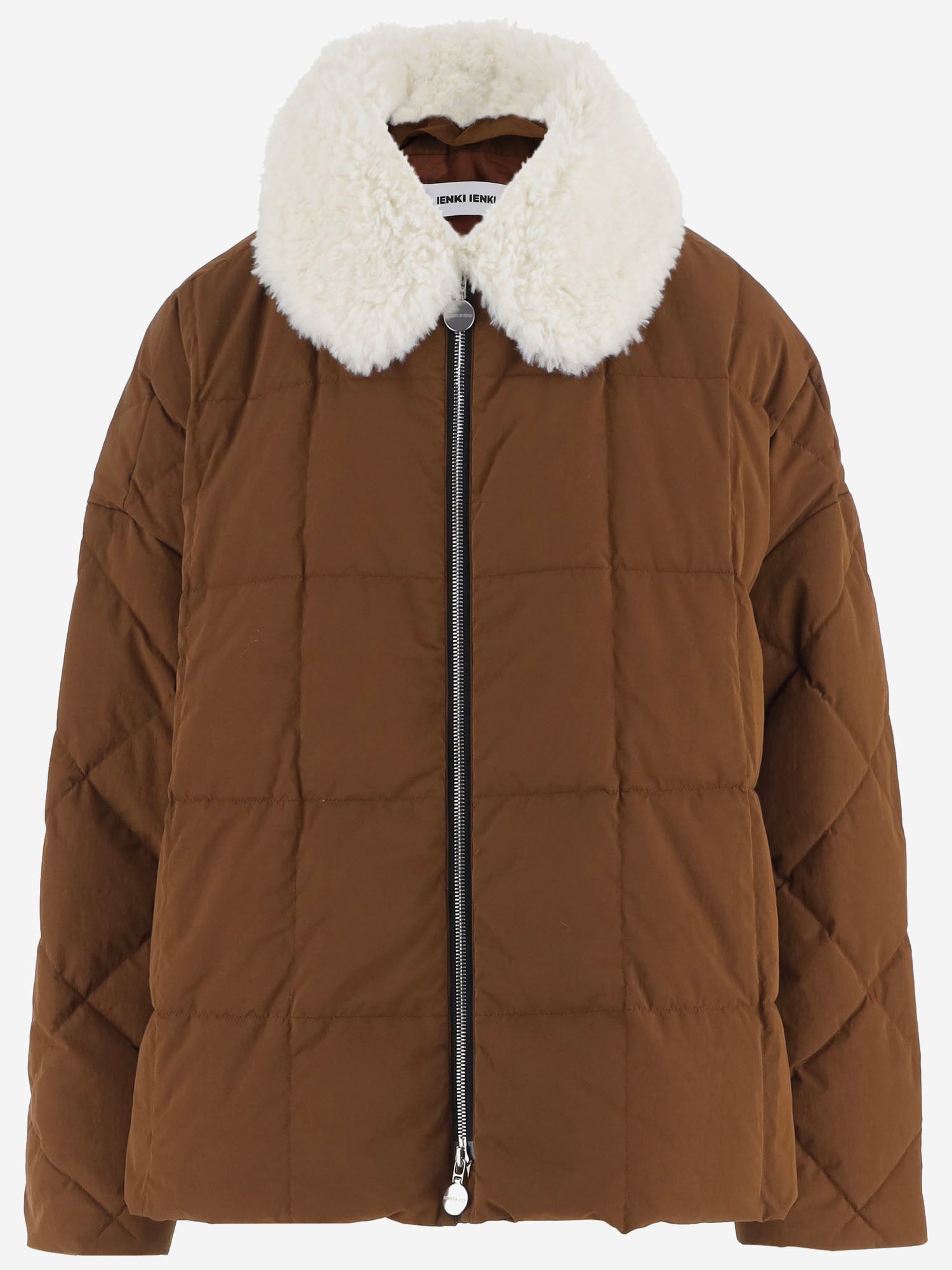 GIACCA IMBOTTITA IN MISTO COTONE CON COLLETTO IN SHEARLING SHEARLINGARCOJACKET SCOOTERBROWN IENKI IENKI 