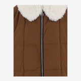GIACCA IMBOTTITA IN MISTO COTONE CON COLLETTO IN SHEARLING SHEARLINGARCOJACKET SCOOTERBROWN IENKI IENKI 