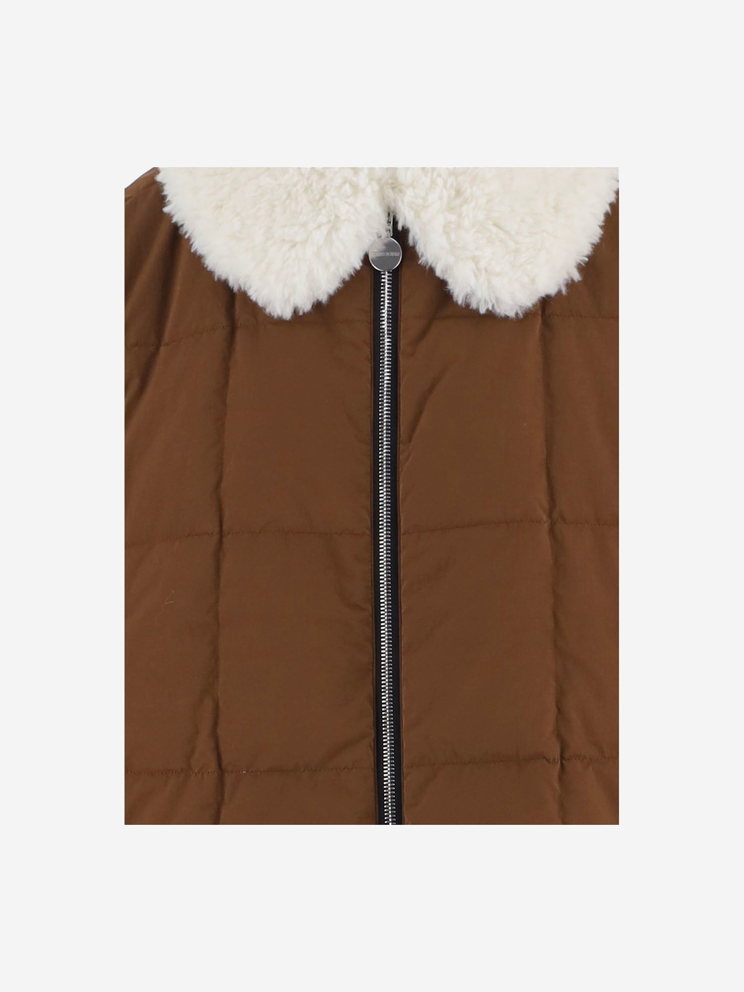 GIACCA IMBOTTITA IN MISTO COTONE CON COLLETTO IN SHEARLING SHEARLINGARCOJACKET SCOOTERBROWN IENKI IENKI 
