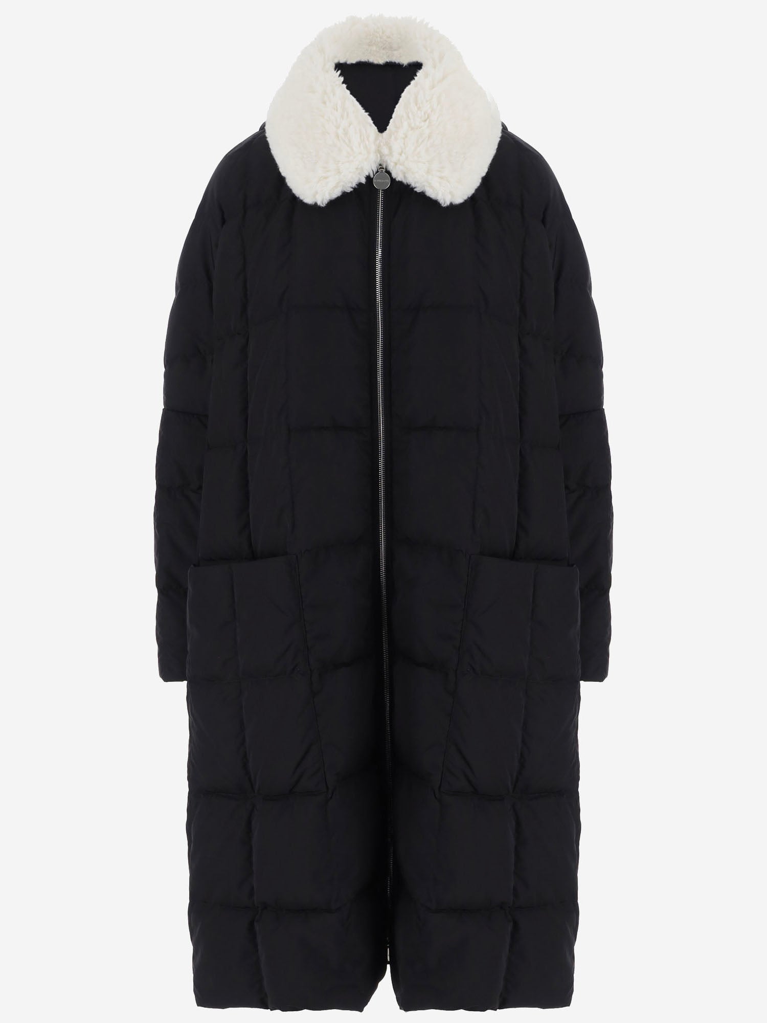 PIUMINO LUNGO PYRAMIDE con collo SHEARLING SHEARLINGPYRAMIDE ENNIOBLACK IENKI IENKI 