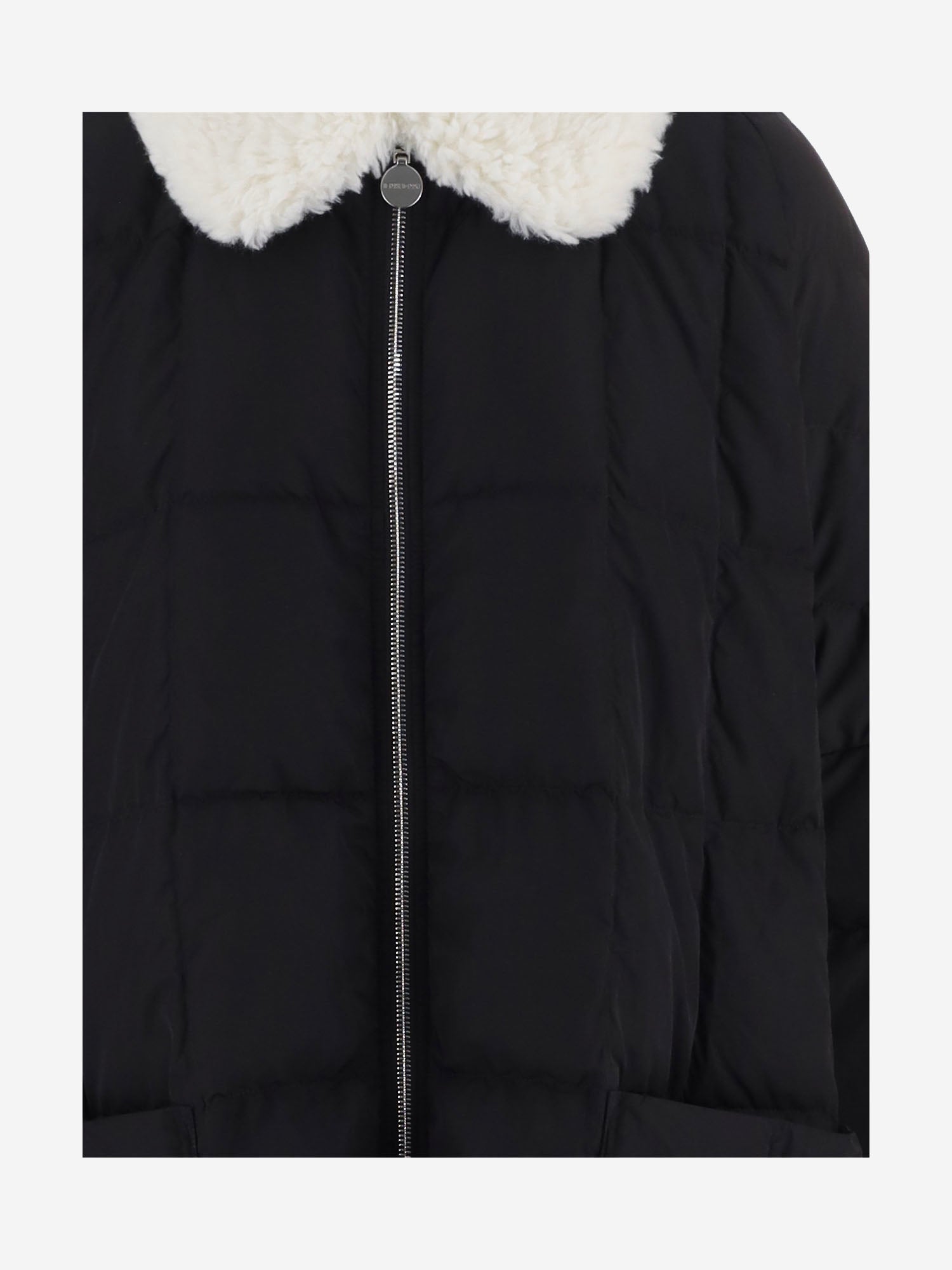 PIUMINO LUNGO PYRAMIDE con collo SHEARLING SHEARLINGPYRAMIDE ENNIOBLACK IENKI IENKI 